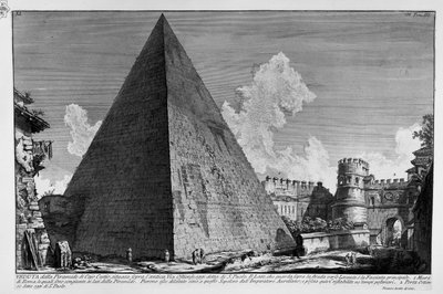 Pyramid of Caius Cestius by Giovanni Battista Piranesi